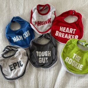 Set of Baby Bibs with Fun Sayings